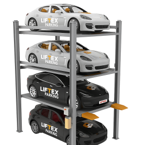 Hydraulic 4 Car Storage Parking Lift Quad Stacker – 3230 | Liftex Trading