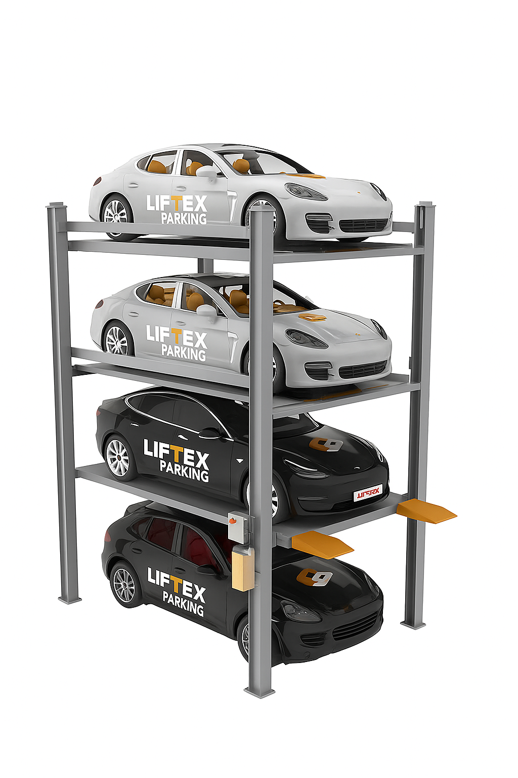 Hydraulic 4 Car Storage Parking Lift Quad Stacker – 3230 | Liftex Trading