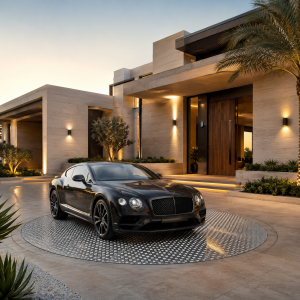 Architectural Car Turntable for UAE Villas and Developers